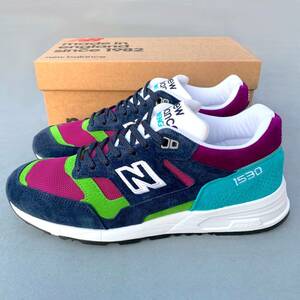 BILLY'S専売 UK製 NEW BALANCE M1530LP ネイビー×ターコイズ×パープル×グリーン US9D 27cm スエード 限定 M1500 新品 イギリス英国製