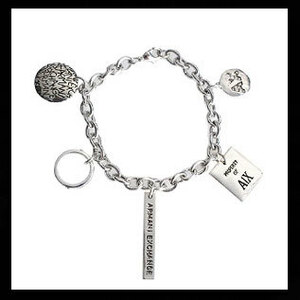 ARMANI EXCHANGE Multi-Charm Bracelet Silver ax-62／アルマーニエクスチェンジ マルチ　チャーム　ブレスレット ax-62