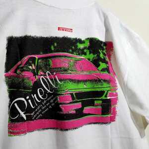 【希少 80s デッドストック】PIRELLI Tシャツ フリーサイズ ピレリ F1 タイヤ ホイール 新品 車 80年代