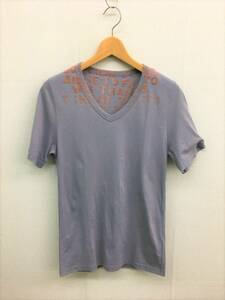 KZ2543★16ss Maison Margiela エイズTシャツ★S★ラベンダー フロッキープリント メゾンマルジェラ