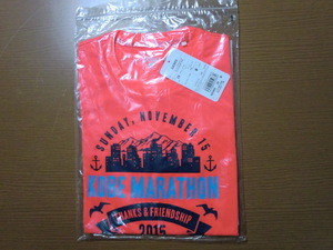 神戸マラソン 2015 Tシャツ オレンジ SIZE:M 未開封品
