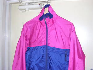1992 Patagonia Linting Mesh Nylon Jacket S Pink/Navy Vintage Old Blouson 90S