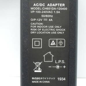 新品 ACアダプタ CH651DA-120400 DC 外径5.4mm 4A 12V PSEマーク付き ヘッドライトスチーマー②の画像4