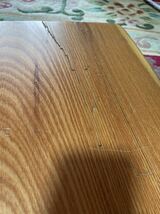 けやき 欅 一枚板 天然木 国産 リビングテーブル 乾燥材 板 杢 細かいキズあり1700,430,45mm素人計測バーカウンターカフェ床間建築資材_画像3