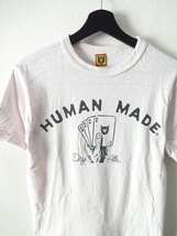 HUMAN MADE：ヒューマンメイド■トランプ＆ロゴ プリント コットン Ｔシャツ■ホワイト■Ssize■日本製■NIGO_画像6