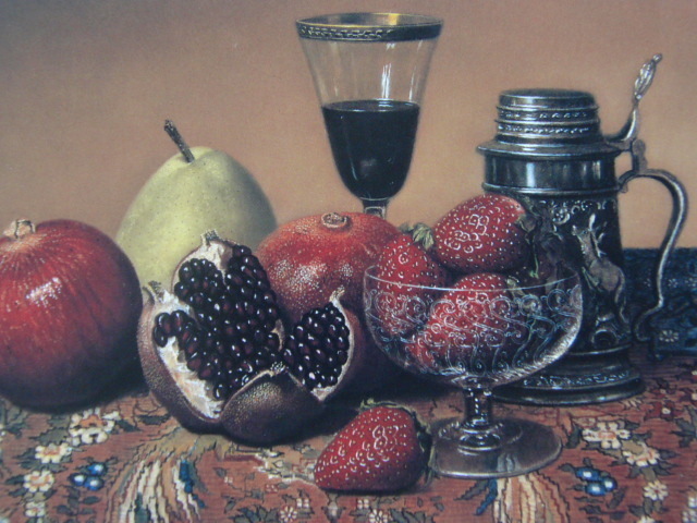 Masahiko Yamanaka, [Nature morte aux fruits], Provenant d'une rare collection d'art encadrant, Produits de beauté, Nouveau cadre inclus, frais de port inclus, peintre japonais, Peinture, Peinture à l'huile, Nature morte