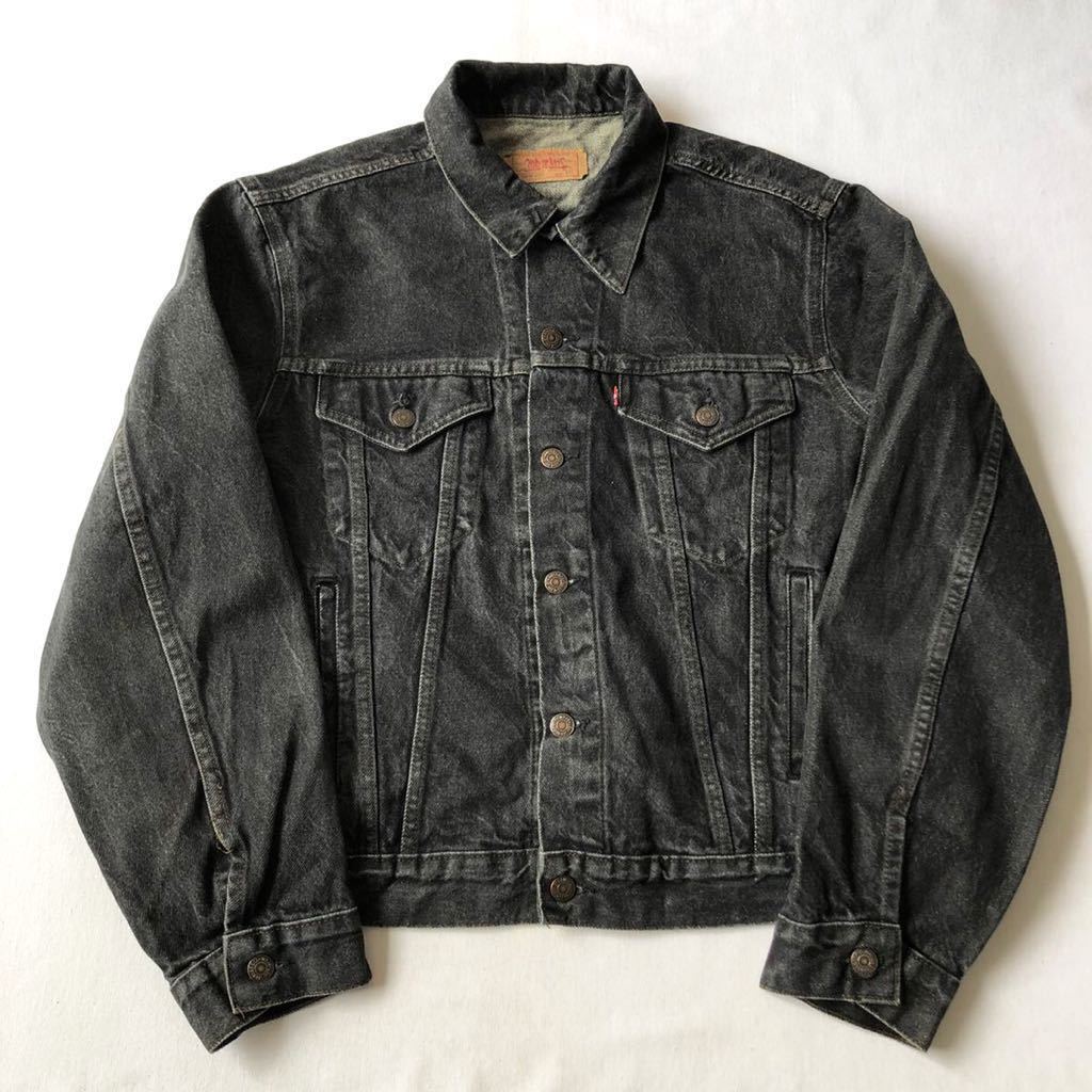 80s USA製levi's70506先染めブラックデニムジャケットヴィンテージ