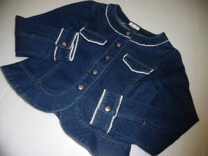 140!any FAM! back ribbon attaching no color Denim jacket *