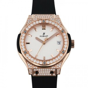 Hublot HUBLOT Classic Fusion King Gold Pave 581.OX.2611.RX.1704 Silver Dial New Watch Ladies, Brand watch, A line, Hublot