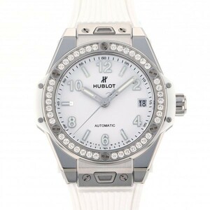 ウブロ HUBLOT ビッグバン ワンクリック スチール ホワイト ダイヤモンド 465.SE.2010.RW.1204 ホワイト文字盤 新品 腕時計 レディース