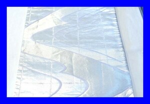 ○美品 女性着物 正絹 六通 袋帯 刺繍 銀糸 437cm K0109