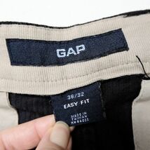 00's ギャップ GAP 2タック コットン 太畝 コーデュロイパンツ 黒 (36) ブラック 細畝 00年代 旧タグ オールド 2002年モデル_画像8