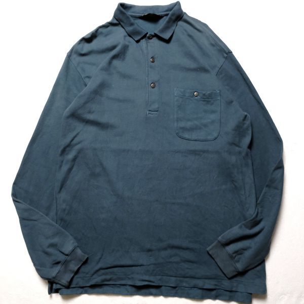 90s 白タグ Eddie Bauer エディーバウアー ポロシャツ 長袖 - natori-co.jp