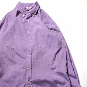 80's 90's ブルックスブラザーズ コットン ボタンダウンシャツ 薄紫系 (15 1/2-1) 80年代 90年代 オールド オリジナルポロシャツ