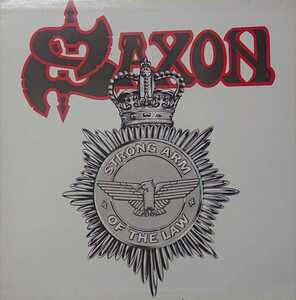 ☆特選☆SAXON/STRONG ARM OF THE LAW'1980UK CARRERE MAT.1 ORG W/ FREE PATCH