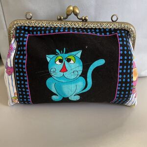 ロラライハリス がま口通帳ポーチ ハンドメイド