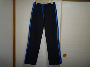  Adidas обратная сторона ворсистый тренировочный джерси брюки чёрный × синий O размер 
