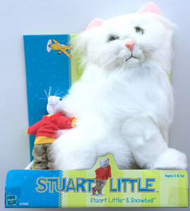 ★当時もの 未使用 TOMY スチュアート・リトル&スノーベル ぬいぐるみセット トミーハスブロHasbro STUARTLITTLE Snowbellネズミ白猫