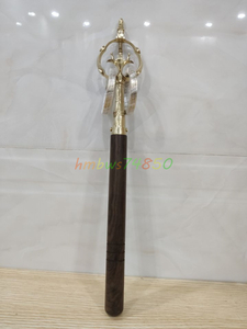 [.. law . temple . Buddhist altar fittings ] finest quality goods . cane Buddhist altar fittings brass made burnishing finishing length 35.5cm