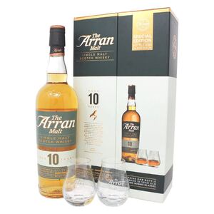 旧ボトル アランモルト 10年 46度 700ml オリジナルグラス2個付 正規輸入品 箱付