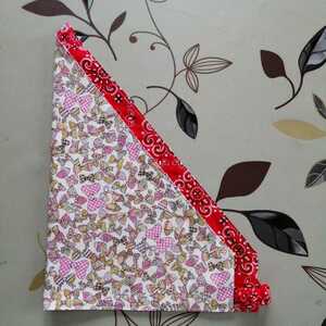  child triangle width ribbon × red bandana pattern 