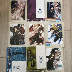 ソードアートオンライン　一番くじ　台紙付きミニポスター　アスナ キリト　リーファ　アリス　シノン　SAO