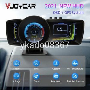 YE005:2.0カー HUD 多機能 ダッシュボード ヘッドアップ ディスプレイ OBD2 + GPS スマート スピードメータ