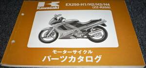 未使用！！★kawasaki EX250-H1/H2/H3/H4 (ZZ-R250) パーツカタログ