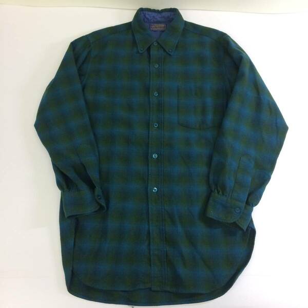 50s VINTAGE ペンドルトン PENDLETON ウールシャツ Sサイズ グリーン シャドーチェック