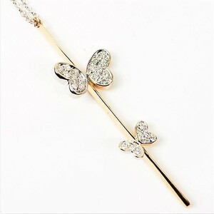 [ beautiful goods ] Ponte Vecchio K18 diamond necklace 