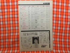 CN18066◆切抜き◇松田聖子◇ママになっても超人気は不滅。聖子パワーに脱帽