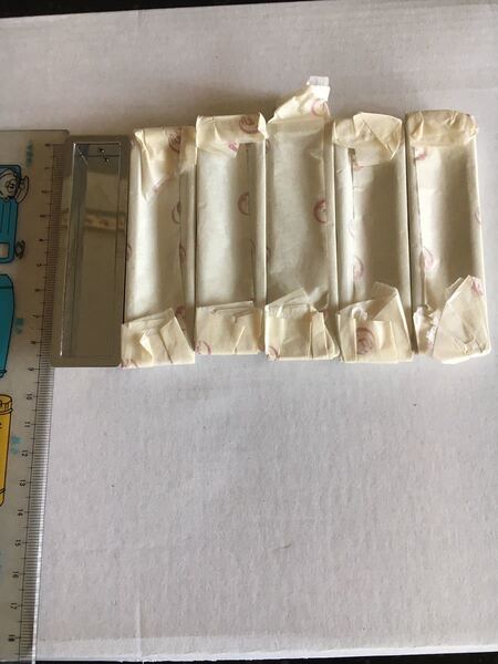 建具金具 クローム 平面長角戸引手 90mm 6個 鋲付