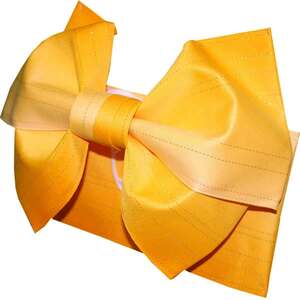 日本製 グラデーション ラメ入り 浴衣 浴衣帯 作り帯 ゆかた帯 結び帯 黄色