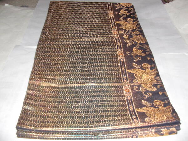 ふくろおび　正絹袋帯　燻しの金銀糸で織られたステキな帯　豪華さの有る袋帯