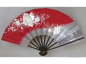 9017, Mai fan Japan dancing,.. for 29cm red, silver tent gram . black paint . capital fan box none 