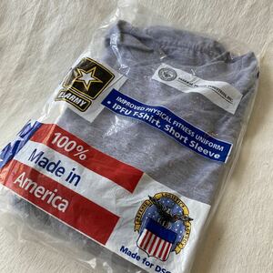 ★米軍放出品★未使用　U.S.ARMY 半袖Tシャツ Lサイズ グレー　トレーニングシャツ　ミリタリーコーデ　サバゲー　インナー　練習着　IPFU