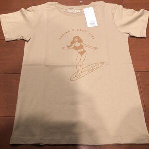 GLAZOS グラゾス Tシャツ キッズ ベージュ 150 サーフィン カルフォルニア