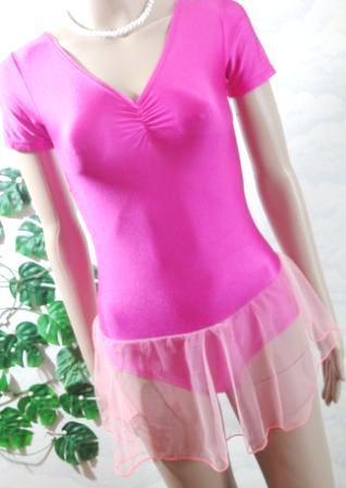 02700105 【LOFTY】☆☆☆躍動美”!魅せる”!☆煌めく!☆女子★チュニック・レオタード/プラチナピンク S