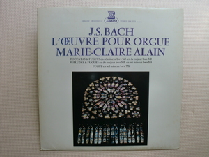 ＊【LP】マリー＝クレール・アラン（オルガン）／バッハ トッカータとフーガ ニ短調（ERX2033）（日本盤）