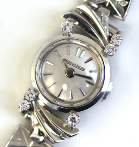 [Jaeger-LeCoultre] Jaeger-LeCoultre Platinum (PM engraved) Diamond Antique Ladies Manual Wrist Watch [R3.12] Brand Watch, Sayuki, Jaeger-LeCoultre