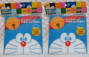 [ free shipping ]2 piece set [ Doraemon CD DVD BD Blue-ray case ]20 pocket Blu-ray game soft pocket type disk CD DVD case 