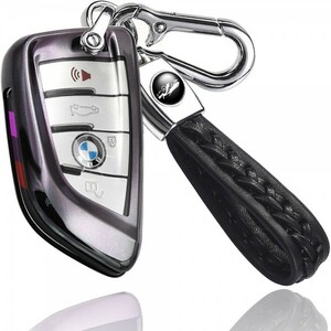 BMW Smart Key Case BMW 1 2 5 7 Series x1 x3 x5 x6 Series Exclusive Cover Smart Key Подличный ключ -матч (темно -фиолетовый)