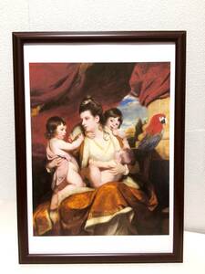 Art hand Auction [Envío gratis] Serie de imágenes enmarcadas de Joshua Reynolds Lady Coburn y sus tres hijos Yomiuri Shimbun (enmarcadas) Nuevo, obra de arte, cuadro, otros