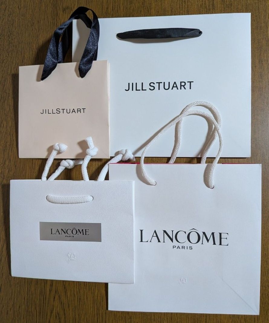 【LANCOME】ランコム　【JILL STUART】ジルスチュアート　ショッパー　紙袋　４枚セット ショップ袋