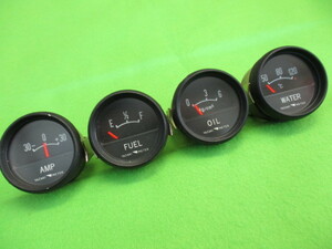  Isuzu 117 coupe mass production AMP FUEL OIL WATER meter 4 kind original that time thing old car 