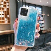 a312 iPhone ハートグリッター 液体流砂ケース 動くたびに、キラキラ輝くおしゃれなiPhoneケース iPhone XS Max用_画像2