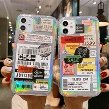 a676 かわいいレトロバーコード透明ケース iPhone 6 Plus/6s Plus用_画像1