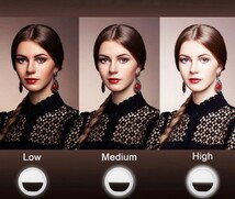 a017 自撮りポータブルリングランプ　自撮りをするときのメイクアップライトに！_画像2