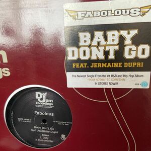 FABOLOUS BABY DON'T GO feat, Jermaine Dupri レコード　12インチ　バイナル