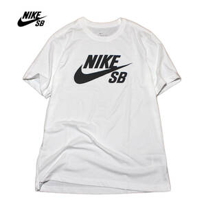 【新品】ナイキ SB ロゴ スケートボード 半袖 Tシャツ【100：白】L NIKE SB トレーニング ジム コットン T 自宅 部屋着 スケボー